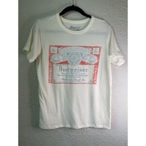 Hybrid Apparel Budweiser Graphic Tee Beer Logo Short Sleeve T-Shirt S‎